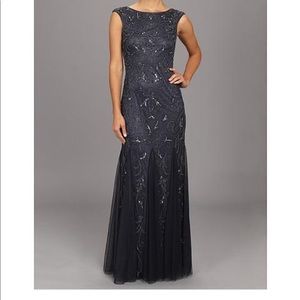 ADRIANNA PAPELL Mother of the Bride Sequin Long Gown Size 10